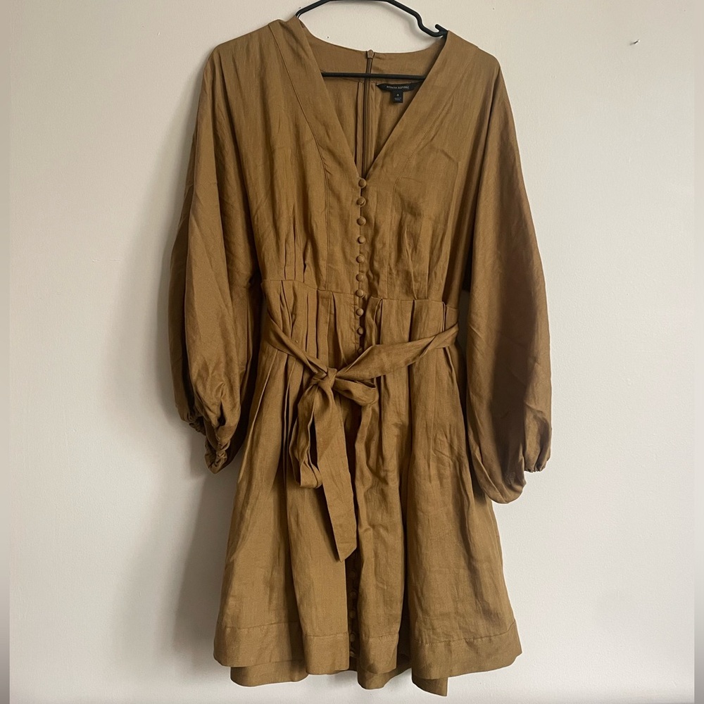 Banana Republic Linen Balloon Sleeve Dress